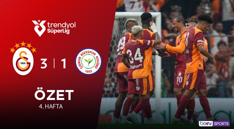 Galatasaray, Çaykur Rizespor'u 3-1 Yendi